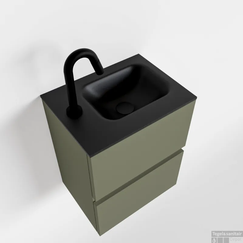 MONDIAZ ADA 40cm toiletmeubel army. LEX wastafel urban links 1 kraangat Korting