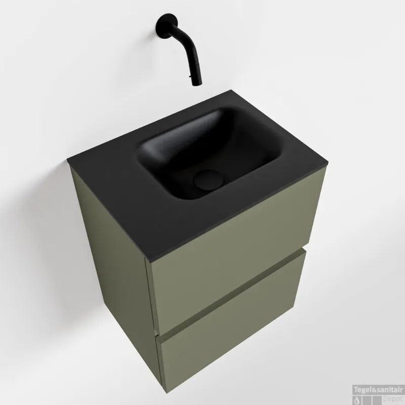 MONDIAZ ADA 40cm toiletmeubel army. LEX wastafel urban links zonder kraangat Koop Online