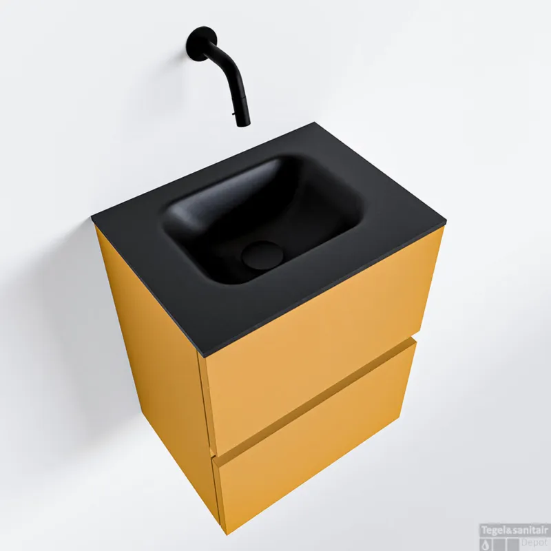 Speciale Aanbieding MONDIAZ ADA 40cm toiletmeubel ocher. LEX wastafel urban midden zonder kraangat