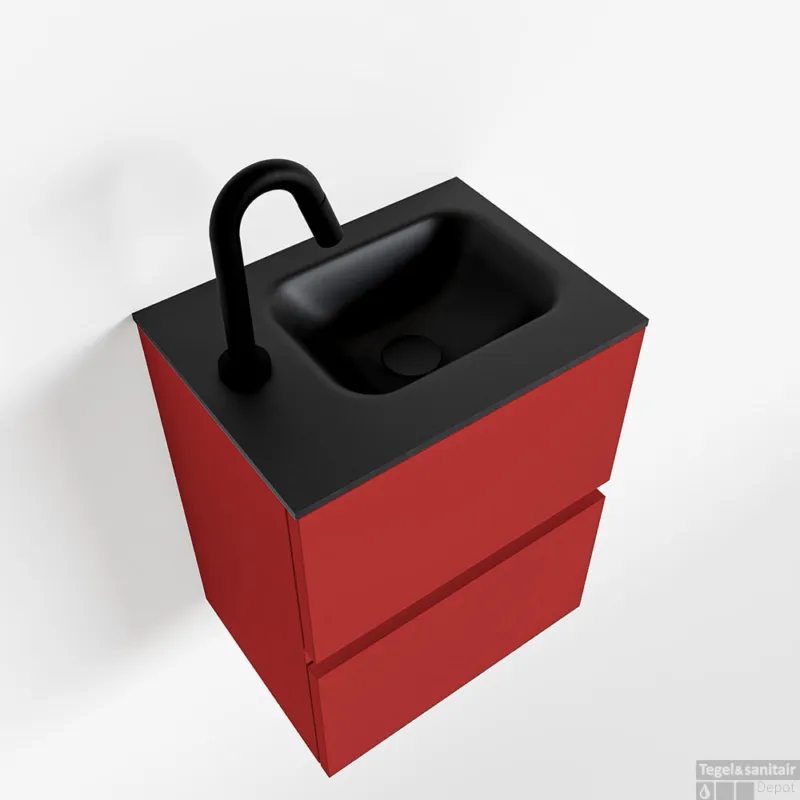 Snelle Levering MONDIAZ ADA 40cm toiletmeubel fire. LEX wastafel urban links 1 kraangat