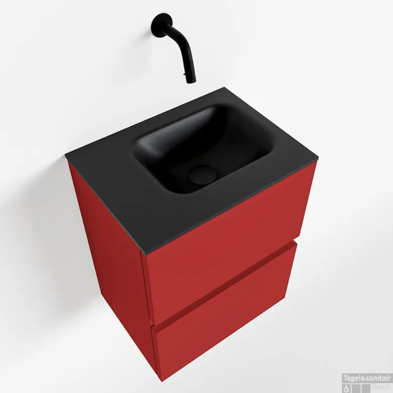 MONDIAZ ADA 40cm toiletmeubel fire. LEX wastafel urban links zonder kraangat Laatste Versie