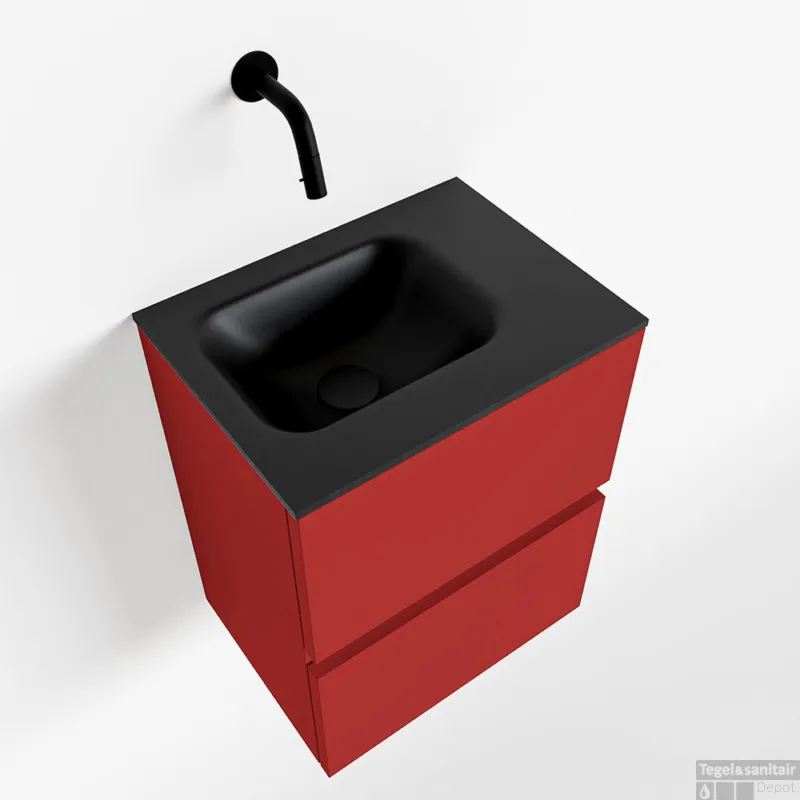 Rechtstreeks Van De Fabrikant MONDIAZ ADA 40cm toiletmeubel fire. LEX wastafel urban rechts zonder kraangat