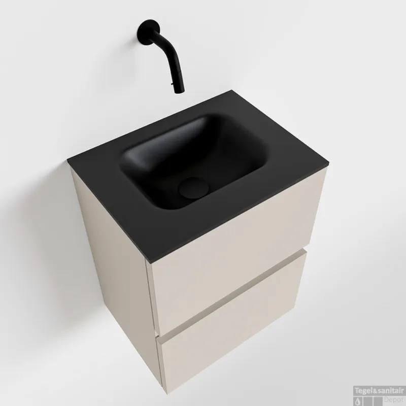 MONDIAZ ADA 40cm toiletmeubel linen. LEX wastafel urban midden zonder kraangat Laatste Versie