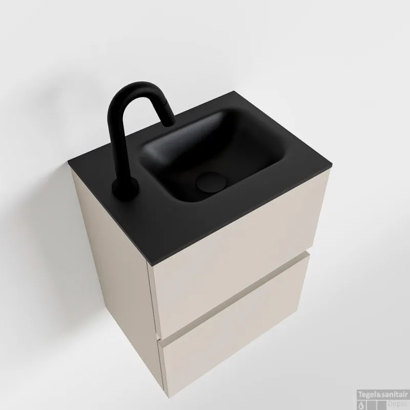 MONDIAZ ADA 40cm toiletmeubel linen. LEX wastafel urban links 1 kraangat Hete Deal