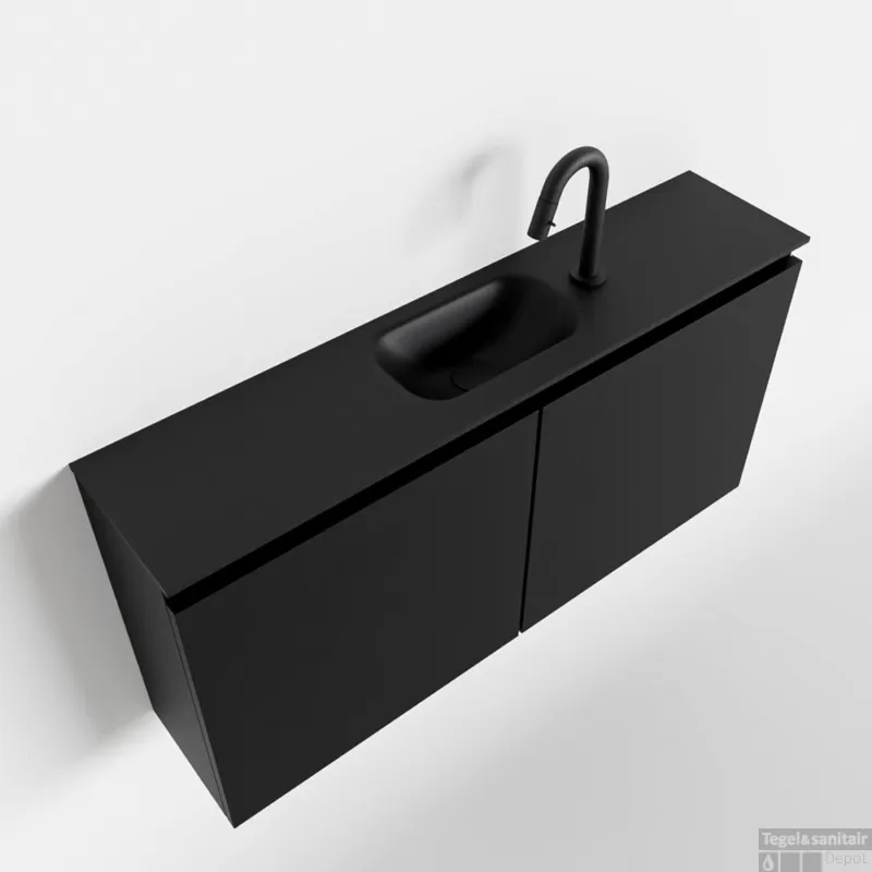 MONDIAZ TURE 100cm toiletmeubel urban. EDEN wastafel urban midden 1 kraangat Koopje