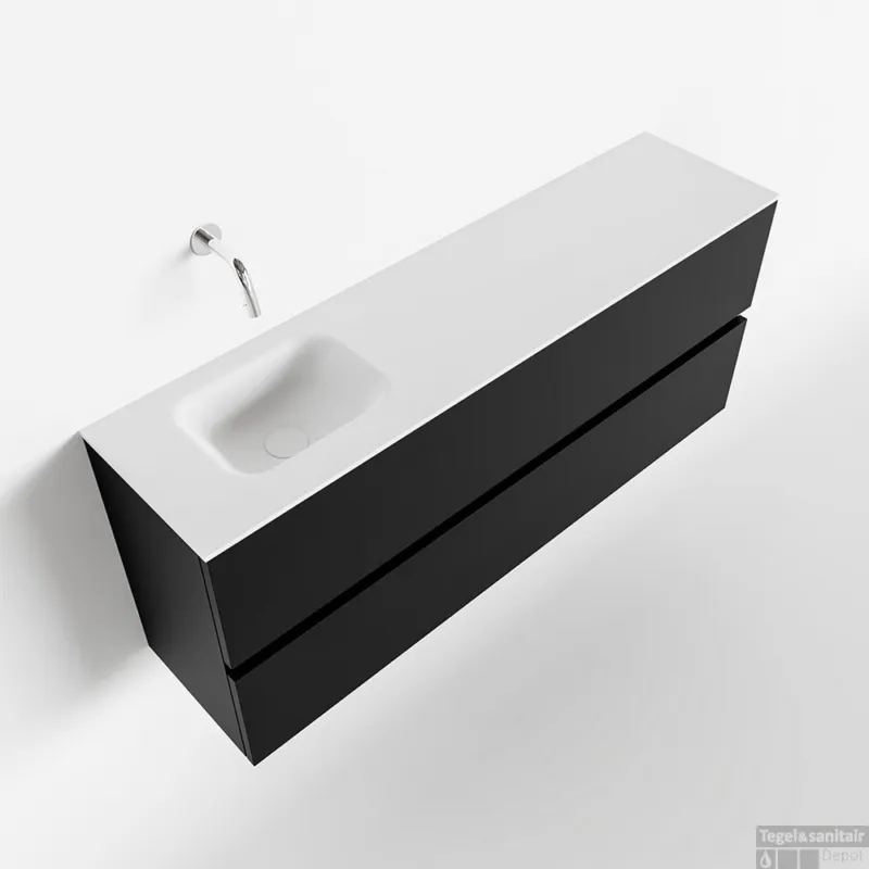 MONDIAZ ADA 120cm toiletmeubel urban. LEX wastafel talc links zonder kraangat Shop Nu