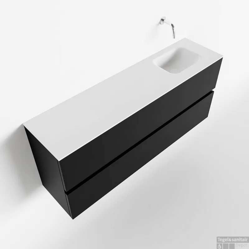 MONDIAZ ADA 120cm toiletmeubel urban. LEX wastafel talc rechts zonder kraangat Veilige Betaling