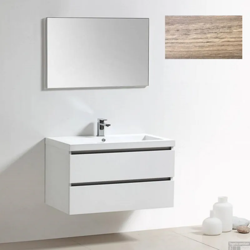 Badkamermeubelset Sanilux Trendline 100x47x50 cm 0 Kraangaten Riviera Eiken Must-Have