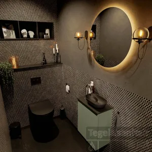 Nieuw MONDIAZ FOWY toiletmeubel 40cm kleur army. Waskom positie rechts kleur urban urban. Met 1 kraangat