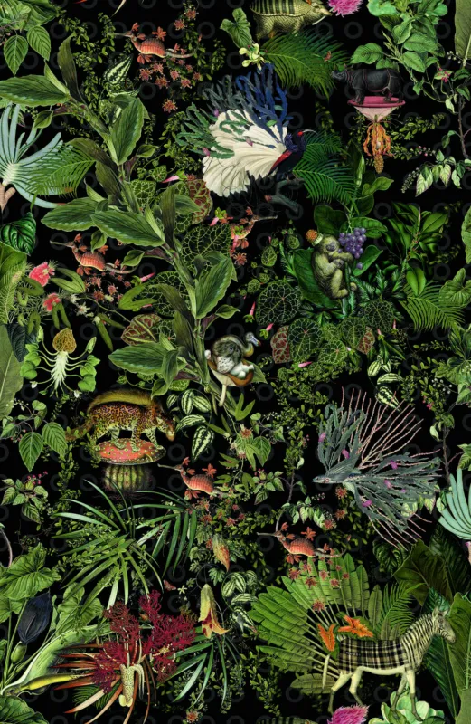 Arte Moooi Extinct Animals Menagerie of Extinct Animals MO2071 Raven Behang Dagaanbieding