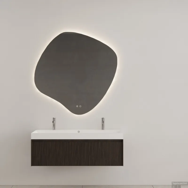 Badkamermeubel Gliss Design Timotheus 140 cm Charcoal (Keuze Wastafel) Uitverkoop