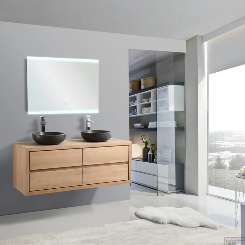 Badkamermeubel Casajoy City 140x50x53cm Licht Eiken Meest Verkocht