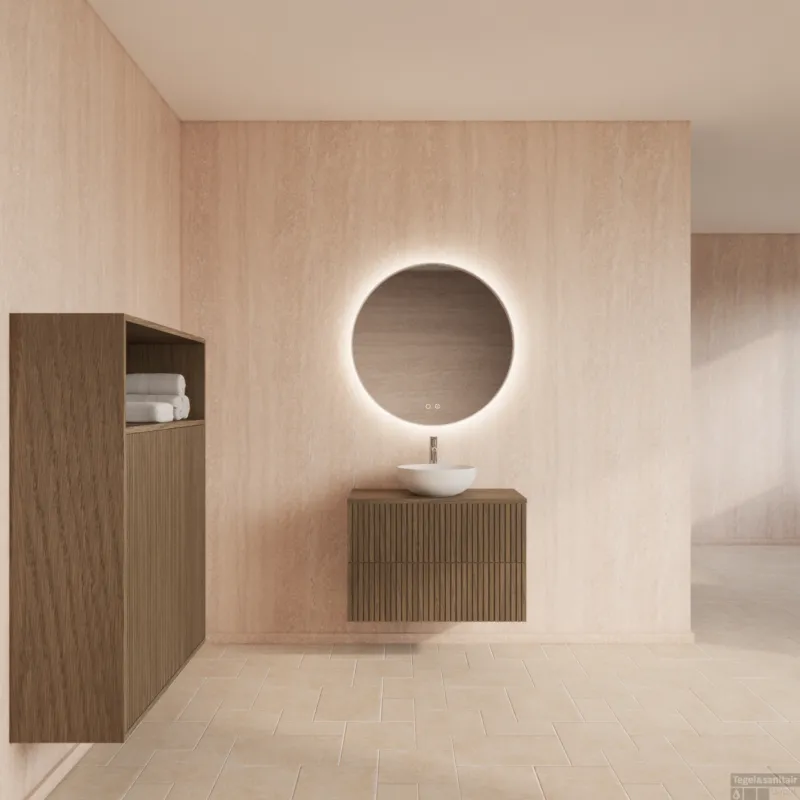 Badmeubelset Gliss Design Hybris Ash Grey 80 cm Met Waskom Superprijs