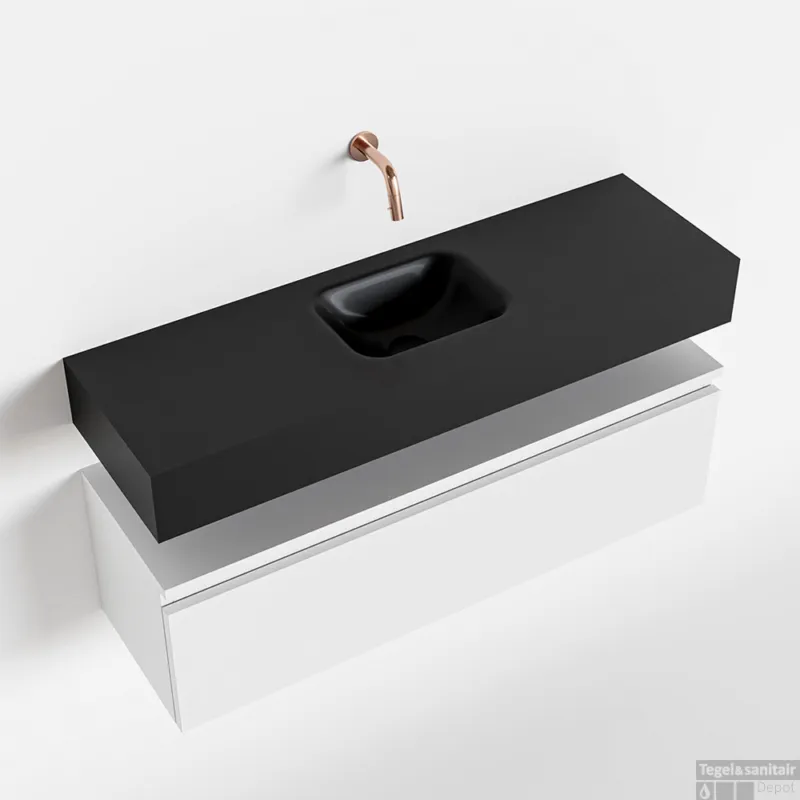 MONDIAZ ANDOR 100cm toiletmeubel talc. LEX 100cm wastafel urban midden geen kraangat Betrouwbaar