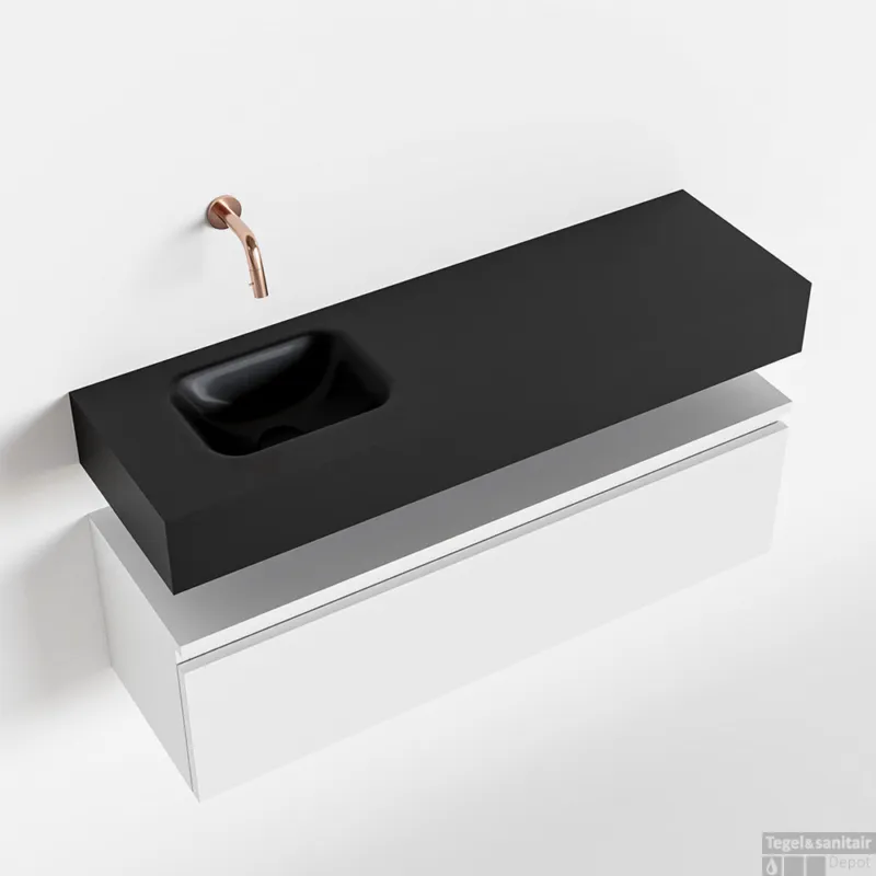 Bestseller MONDIAZ ANDOR 100cm toiletmeubel talc. LEX 100cm wastafel urban links geen kraangat