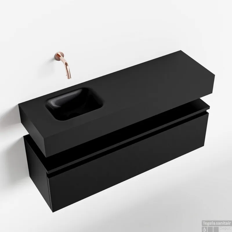 Weekendaanbieding MONDIAZ ANDOR 100cm toiletmeubel urban. LEX 100cm wastafel urban links geen kraangat