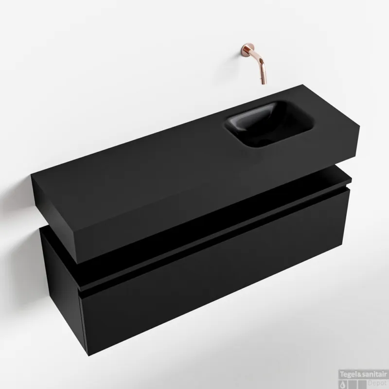 Favoriet MONDIAZ ANDOR 100cm toiletmeubel urban. LEX 100cm wastafel urban rechts geen kraangat