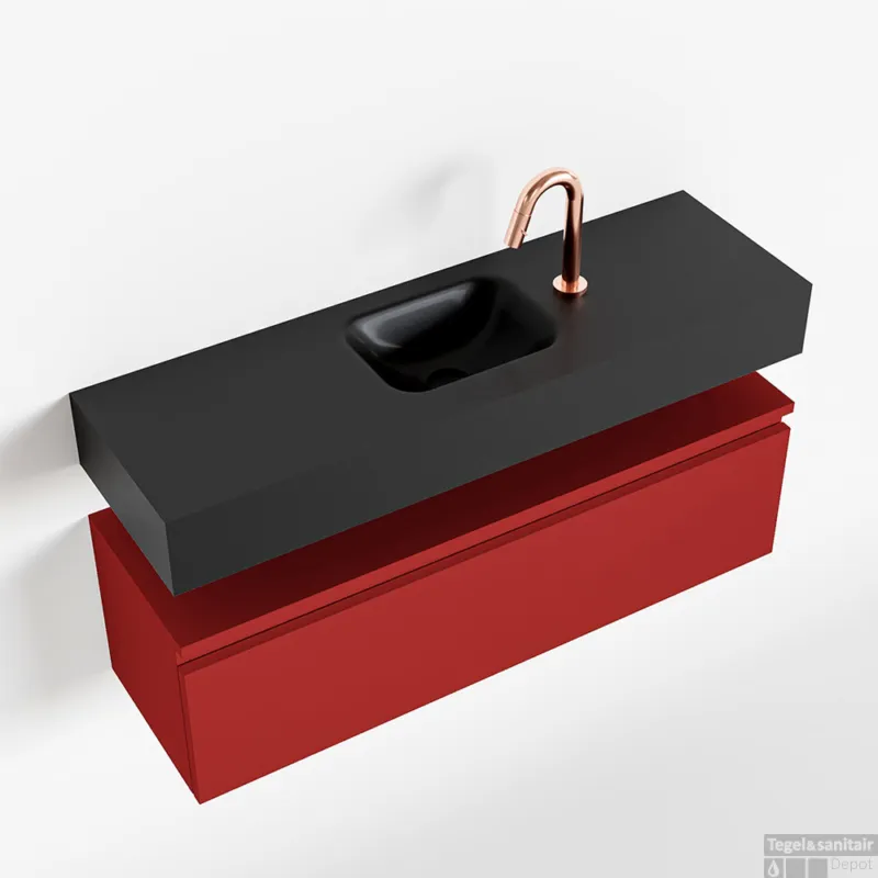 MONDIAZ ANDOR 100cm toiletmeubel fire. LEX 100cm wastafel urban midden 1 kraangat Bestel Nu