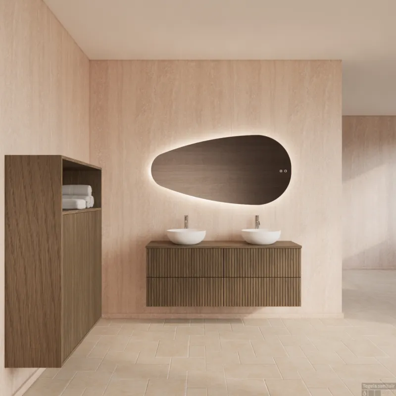 Badmeubelset Gliss Design Hybris Ash Grey 140 cm Met Waskom Voordeelprijs