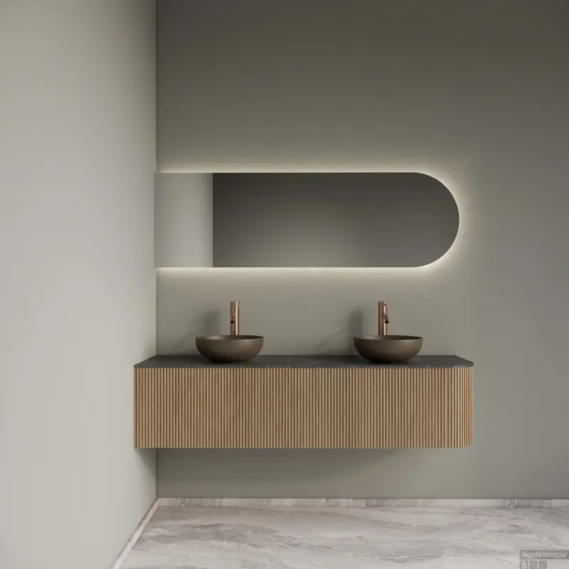 Shop Nu Badkamermeubelset Gliss Design Alluro 160 cm Links Mist