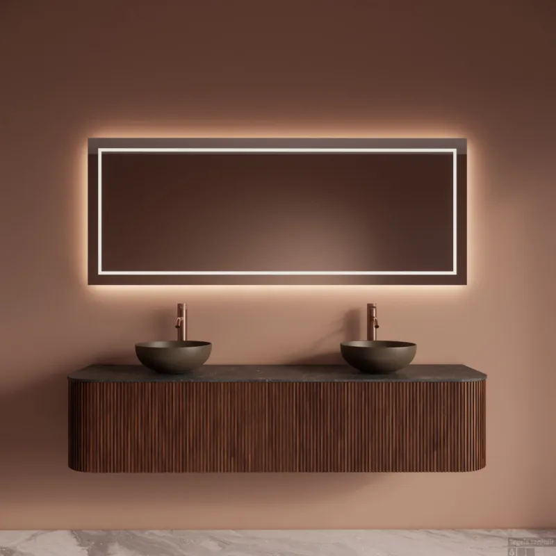 Badkamermeubelset Gliss Design Alluro 160 cm Walnut Gecertificeerd