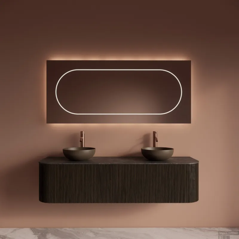 Uitverkoop Badkamermeubelset Gliss Design Alluro 160 cm Charcoal