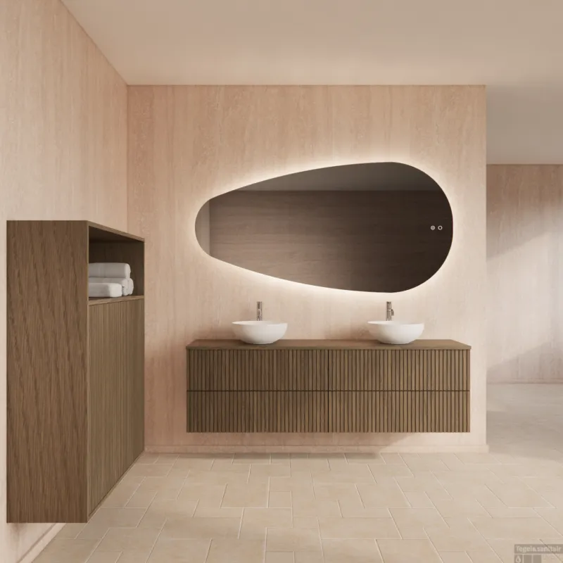 Badmeubelset Gliss Design Hybris Ash Grey 180 cm Met Waskom Merkproduct
