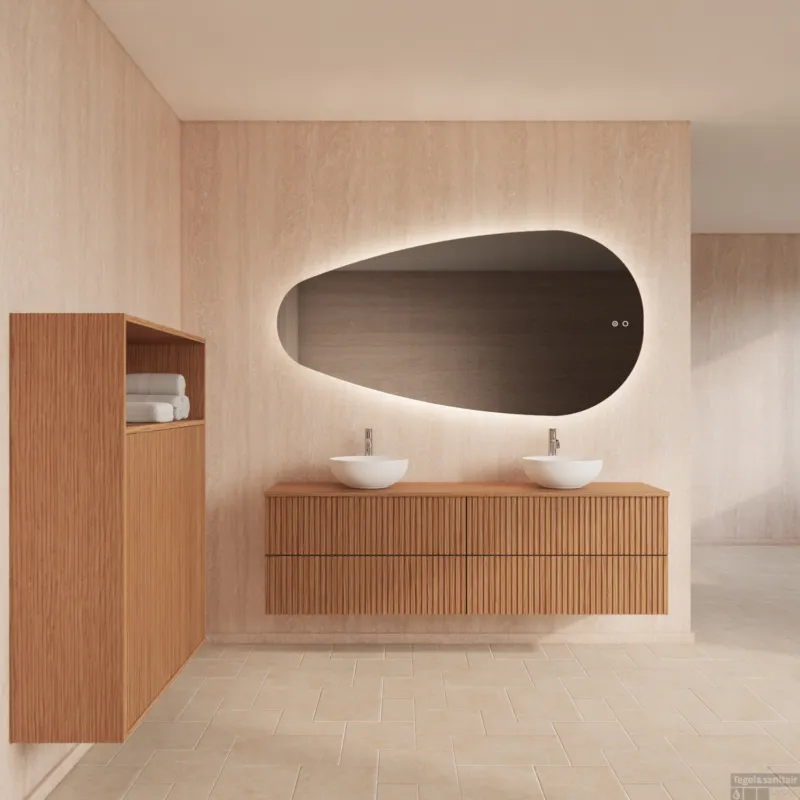Korting Badmeubelset Gliss Design Hybris Pure 180 cm Met Waskom
