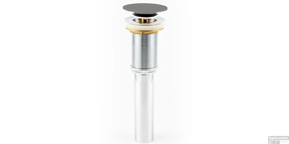 Wastafelplug Ideavit Afsluitbaar Bol Oppervlak Mat Donker Grijs Alleen Vandaag