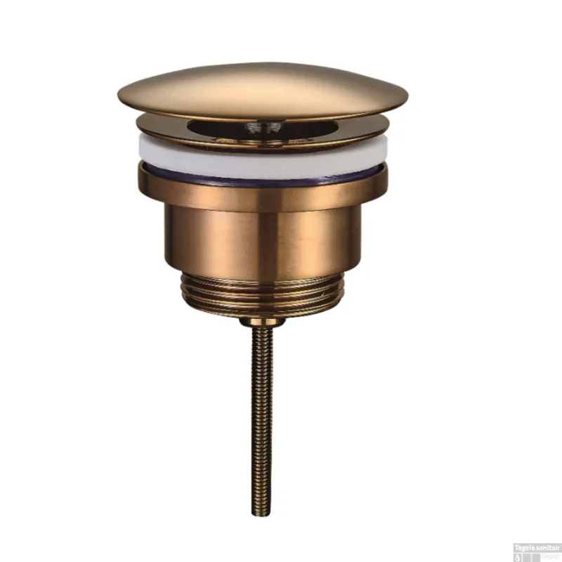 Luxe Vaste Waste Wiesbaden Caral 5/4" Geborsteld Brons Koper Op = Op