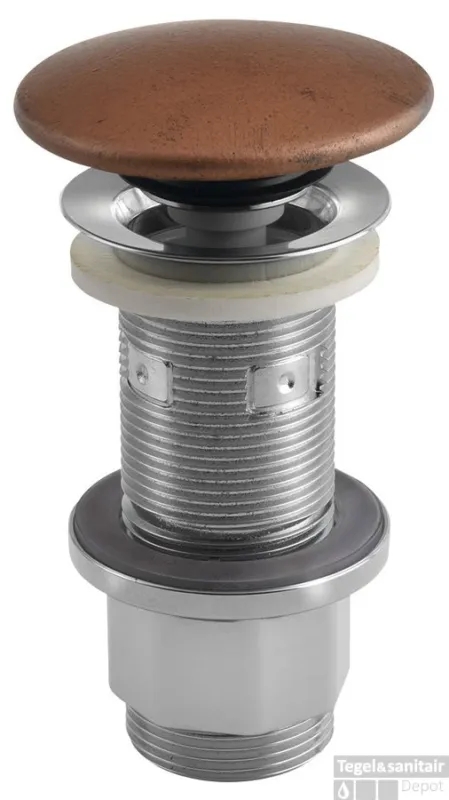 Clickwaste Sapho 5/4 Beton Plug 10-80mm Mat Koper Lage Kosten