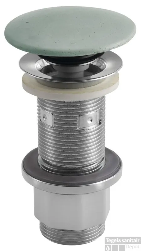 Clickwaste Sapho 5/4 Beton Plug 10-80mm Mat Groen Op = Op