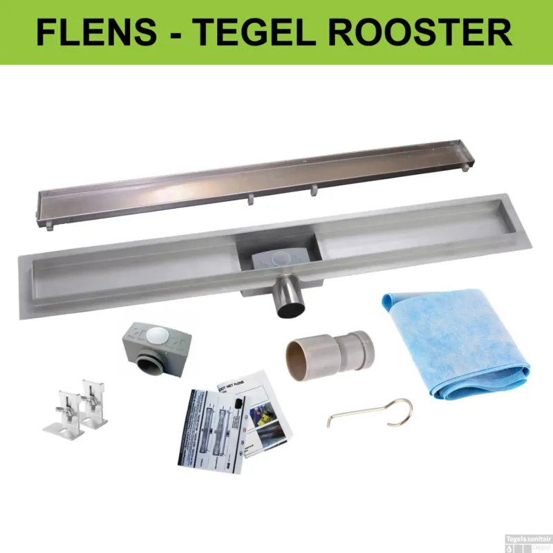 Must-Have Douchegoot RVS Uitneembare sifon Tegel Rooster (Alle maten)
