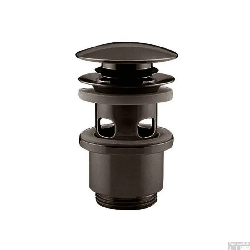 Clickwaste Sanimex Giulini met Overloop 5/4 Mat Zwart Speciale Aanbieding