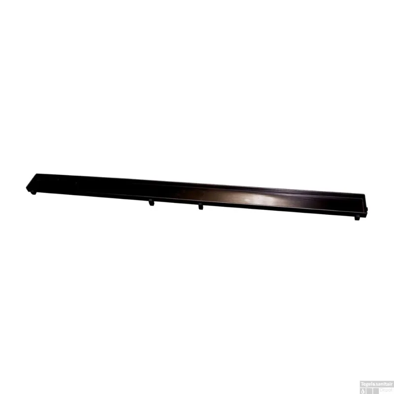 Meest Verkocht RVS Tegelrooster t.b.v. BWS Douchegoot 110x7 cm Mat Zwart