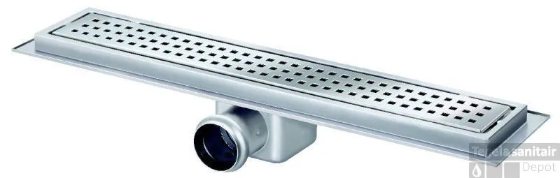 Berg Van Den Douchegoot 50 Cm. Met Flens Zij Uitlaat 50 Mm. Rvs Meest Verkocht