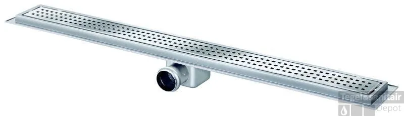 Berg Van Den Douchegoot 90 Cm. Met Flens Zij-uitlaat 50 Mm. Rvs Direct Beschikbaar