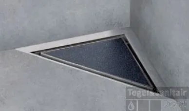 Beperkt Aanbod Easy Drain Aqua Jewels Delta Douchegoot 3-hoek 20x20cm.zij-uitl.30-35-50 Tegel / Rvs