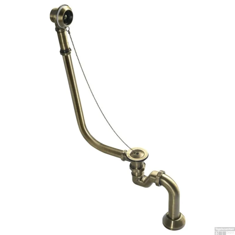 Koop Vandaag Badafvoer Sapho Charleston Inclusief Sifon Messing Goud 52 mm