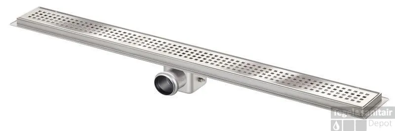 Superprijs Berg Van Den Douchegoot 120 Cm. M/ Flens Zij Uitlaat 50 Mm. Rvs