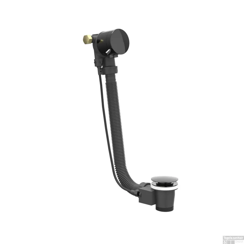 Veilige Betaling Badoverloop Vulcombinatie IVY Zwart Chroom PVD