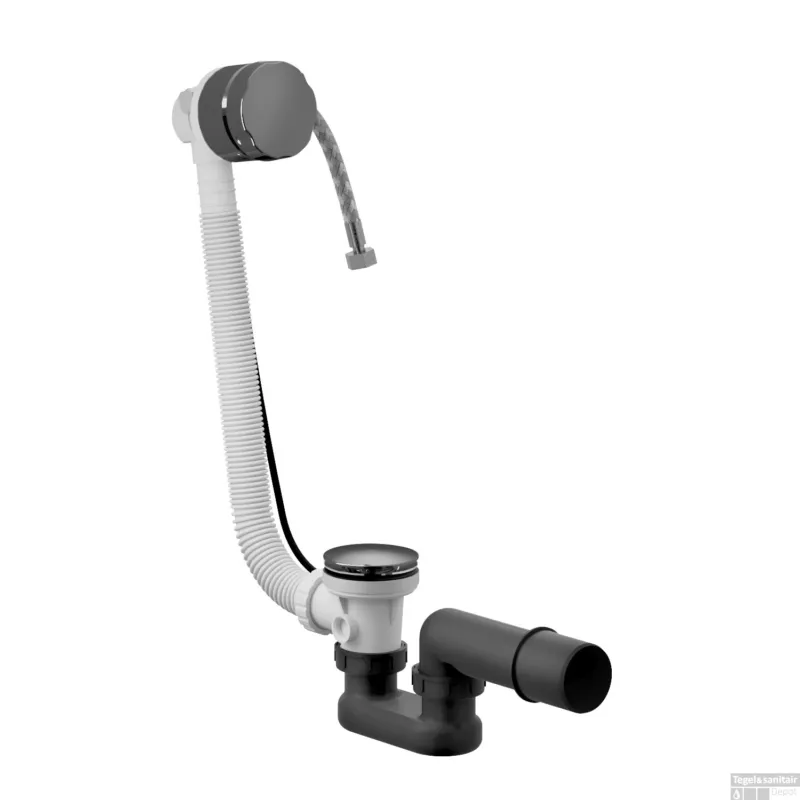 Betrouwbaar Badoverloop Hotbath Cobber Vulcombinatie Zwart Chroom