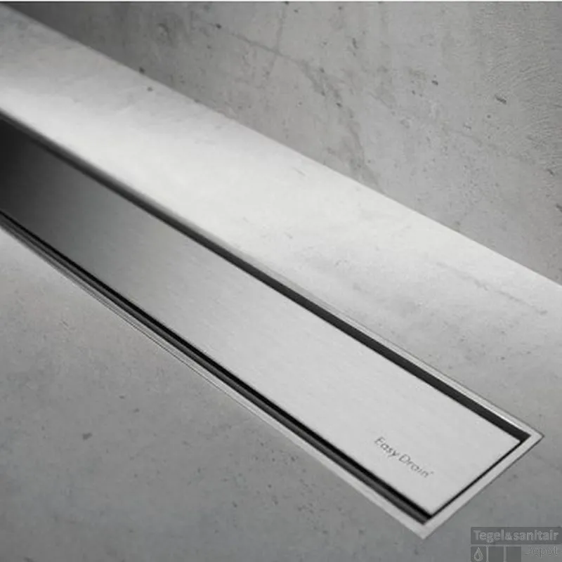 Easy Drain Compact Taf Modulo Design Douchegoot 90 Cm.met Rooster Zero+-waterslot 50mm. Rvs Geborsteld Dagaanbieding