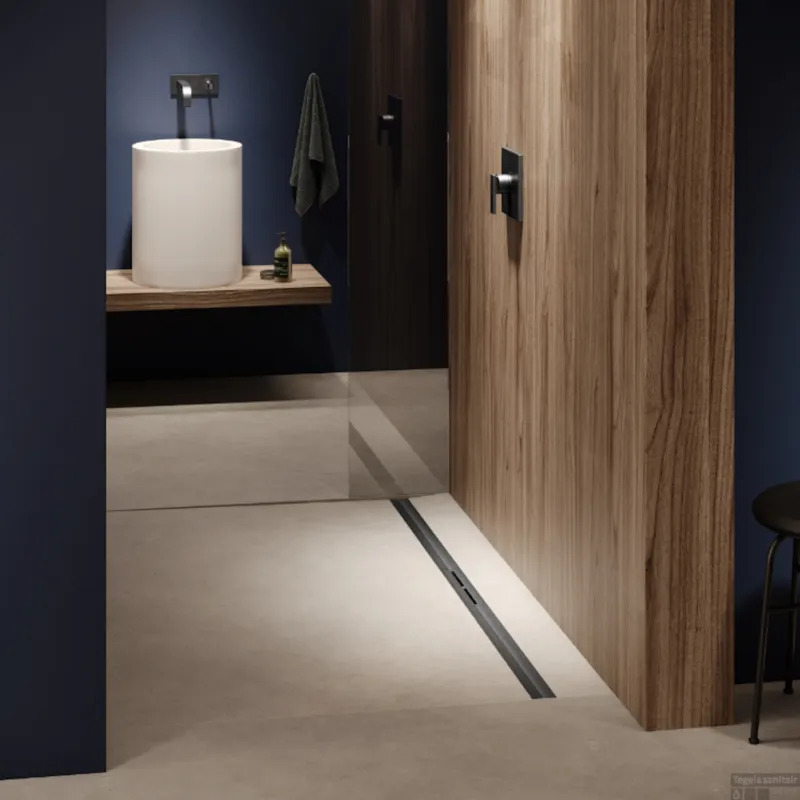 TECEDrainprofile Douchegoot Profielset Geborsteld Zwart Chroom (ALLE MATEN) Must-Have