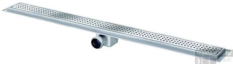 Speciale Aanbieding Berg Van Den Douchegoot 100 Cm. Met Flens Zij-uitlaat 50 Mm. Rvs