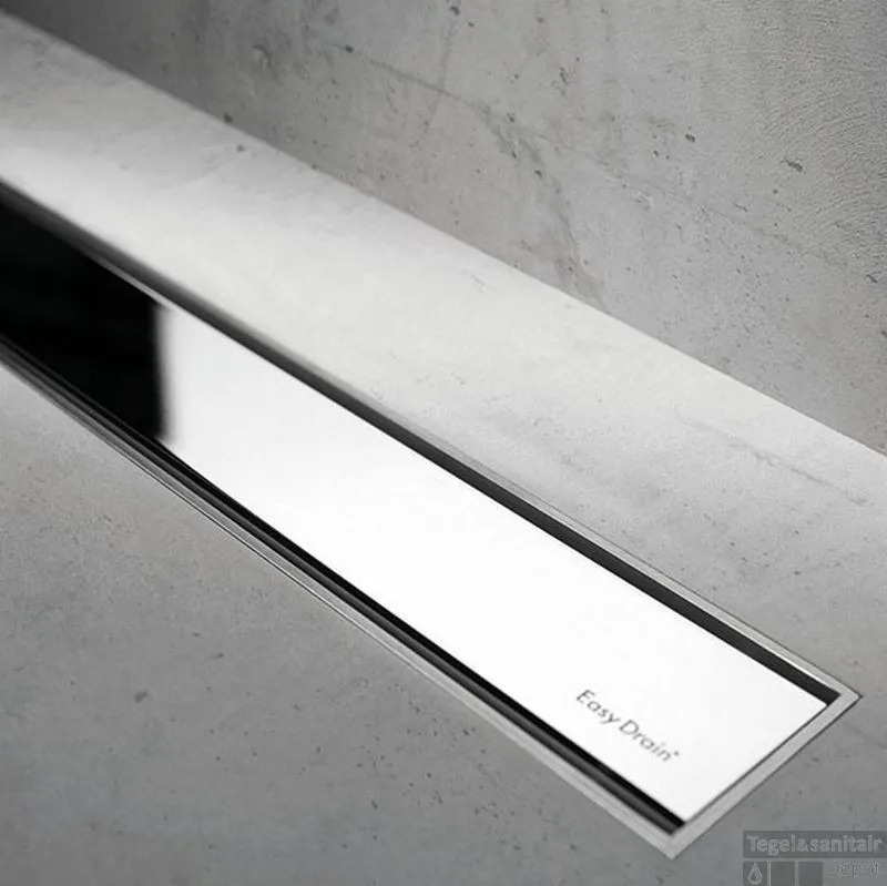 Beperkte Voorraad Easy Drain Compact Taf Modulo Design Douchegoot 70 Cm.met Rooster Zero+ Waterslot 30mm. Chroom