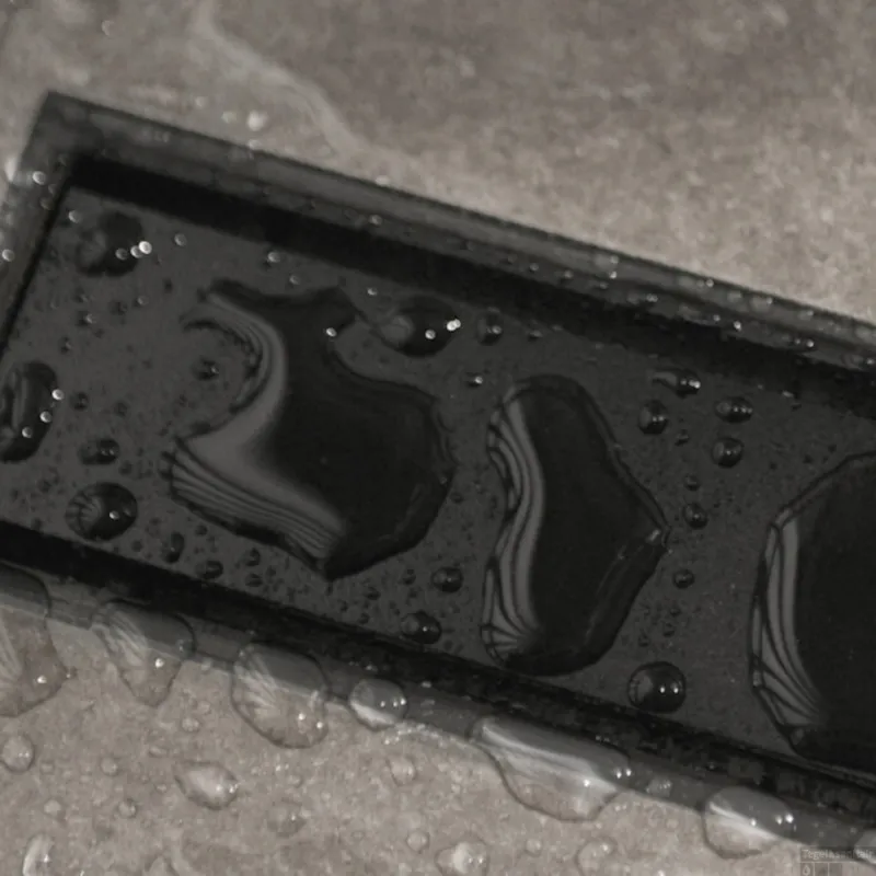 Douchegoot Easy Drain Compact Modulo TAF Black - Zero+ Zwart M1 50 cm, waterslot 30 mm Koop Online