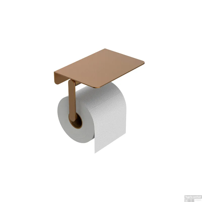 Toiletrolhouder Wiesbaden Alonzo Met Planchet Geborsteld Brons Koper Shop Nu