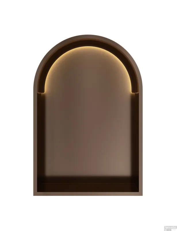 Hotbath &MORE Inbouwnis Toogmodel 30x45x10cm met LED IP44 Tuscan Bronze Uitverkoop