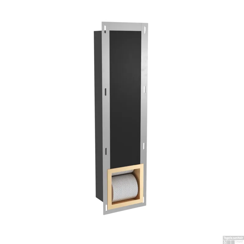 Koop Online Reserve Toiletrolhouder Inbouw BWS Geborsteld Goud Torelaat